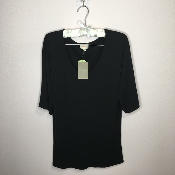 Anthropologie Tops - Anthropologie Deletta Black Top NWT